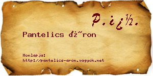 Pantelics Áron névjegykártya